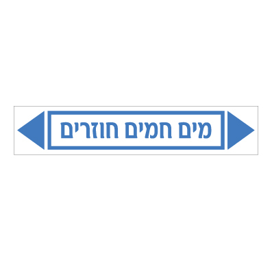 תמונה של מדבקת ויניל - מים חמים חוזרים