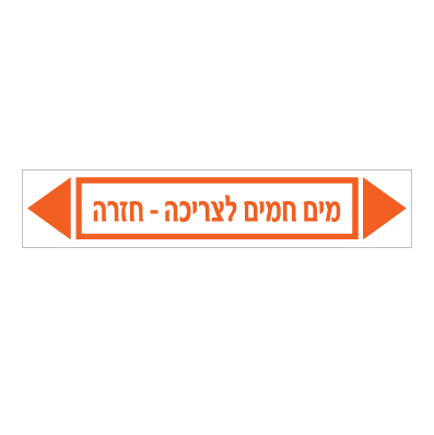 תמונה של מדבקת ויניל - מים חמים לצריכה - חזרה