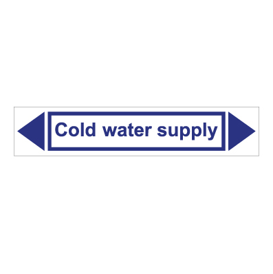 תמונה של מדבקת ויניל - COLD WATER SUPPLY