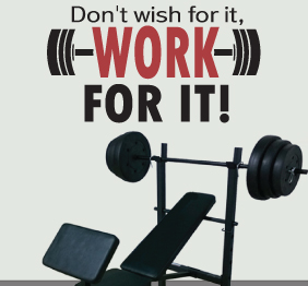 תמונה של מדבקת קיר לחדרי כושר - Work for it - 2