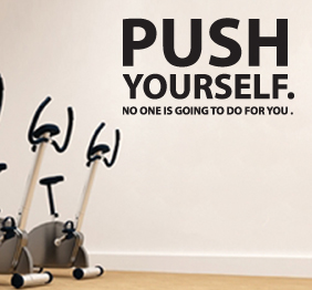 תמונה של מדבקת קיר - Push yourself