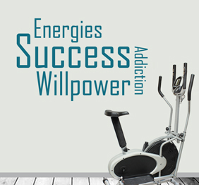 תמונה של מדבקת קיר לחדר כושר  - משפט השראה - Energies Success